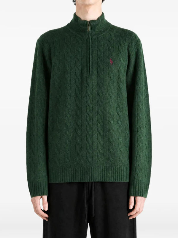 Cable-Knit Quarter-Zip Jumper