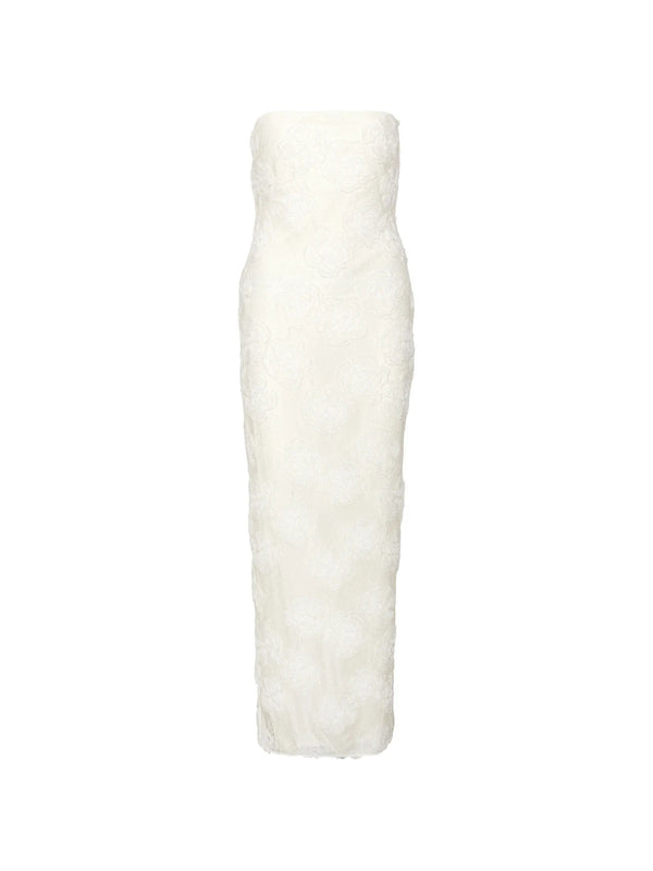 Flower Mesh Tube Dress
