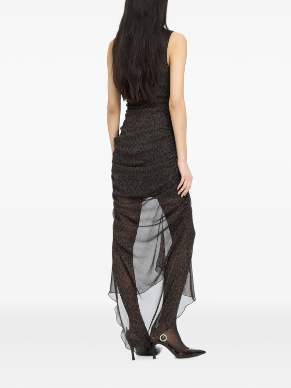 Ruched midi dress