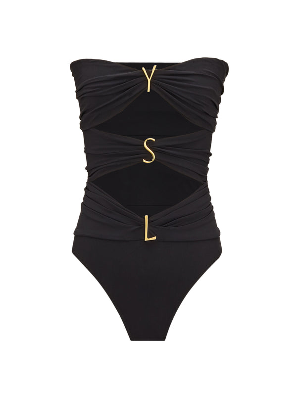 Costume da bagno senza spalline YSL