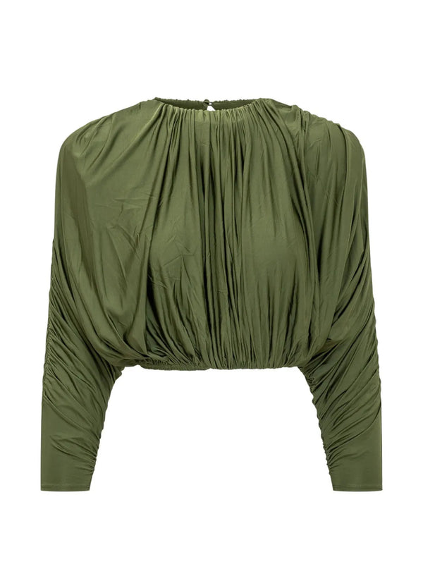 Top drappeggiato