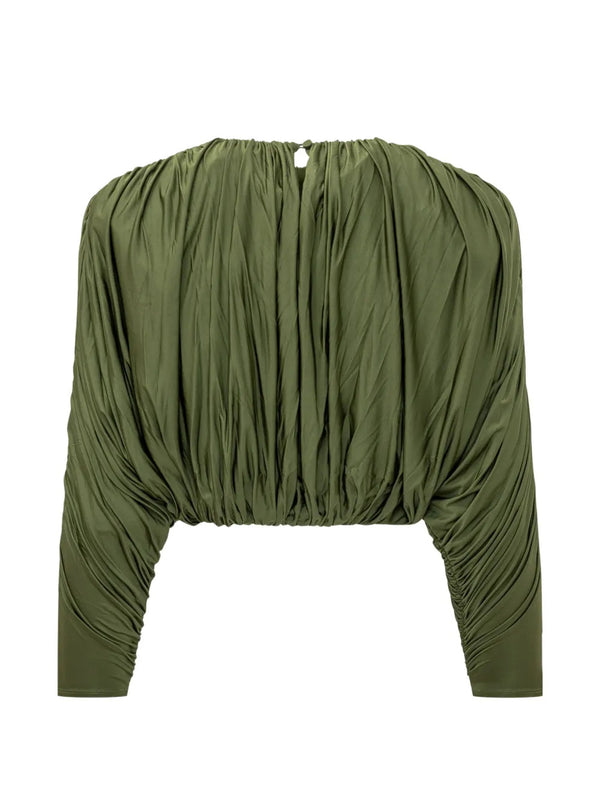 Top drappeggiato