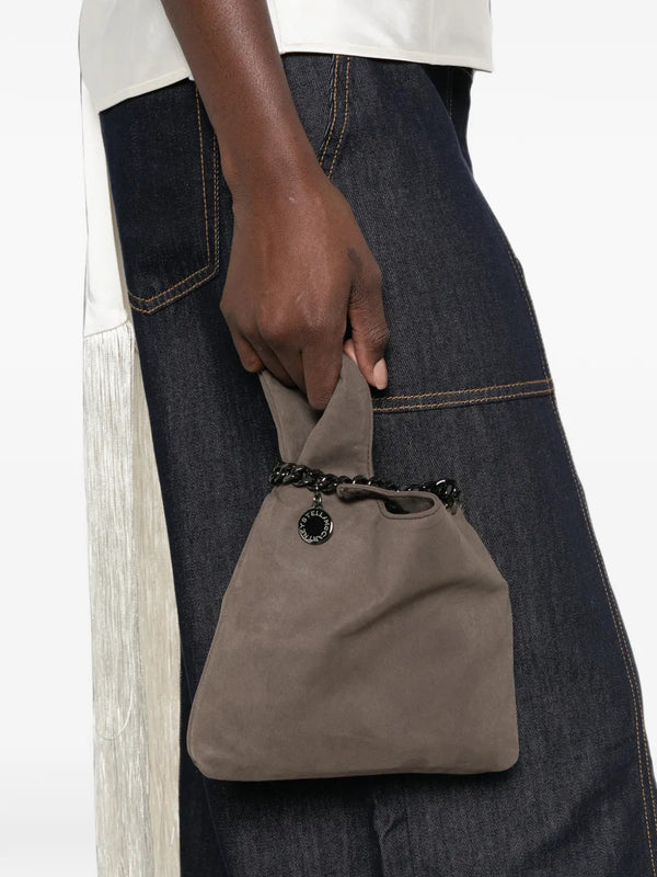 Falabella Borsa da polso in pelle scamosciata