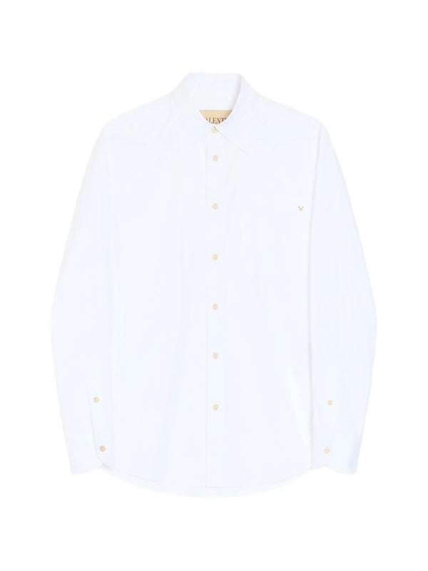 Valentino Oxford Cotton Shirt With Vgold