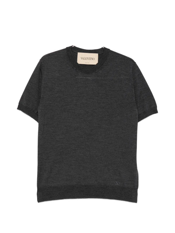 T-shirt With VLogo Embroidery