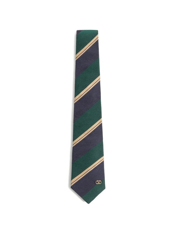 Cravatta Valentie in seta jacquard regimental