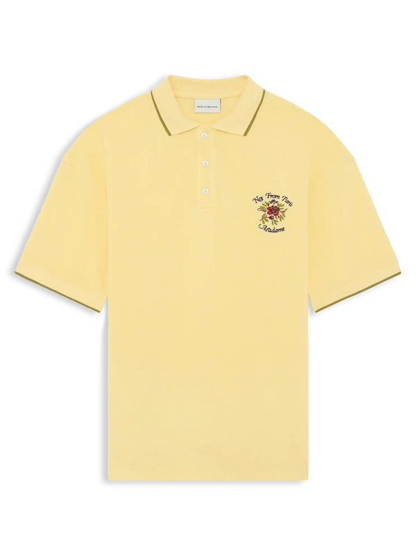 Polo Piqué Slogan Rose