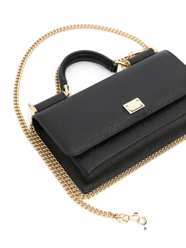 Mini bag in dauphine calf leather