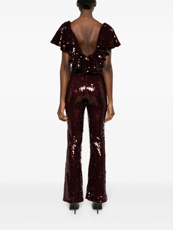 Sequins ruffle jumpsuit