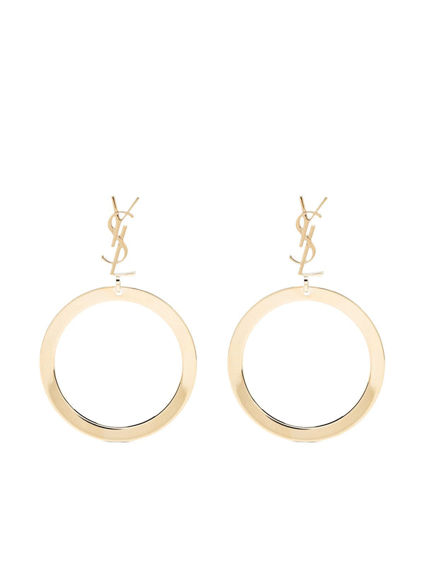 Cassandre earrings with metal circle pendant