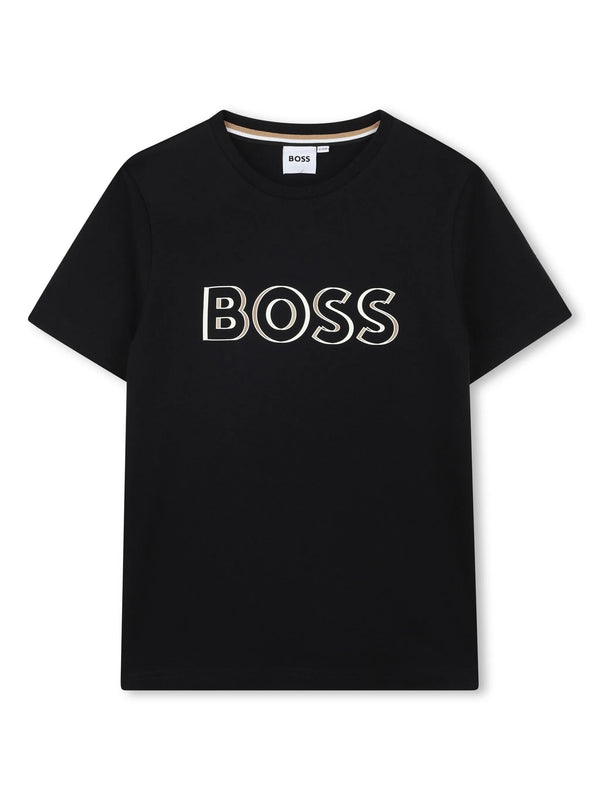 Jersey T-shirt with printed logo