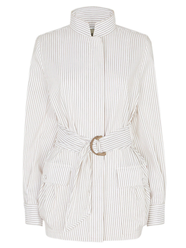 Cotton and silk blouson