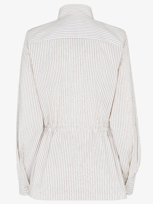 Cotton and silk blouson