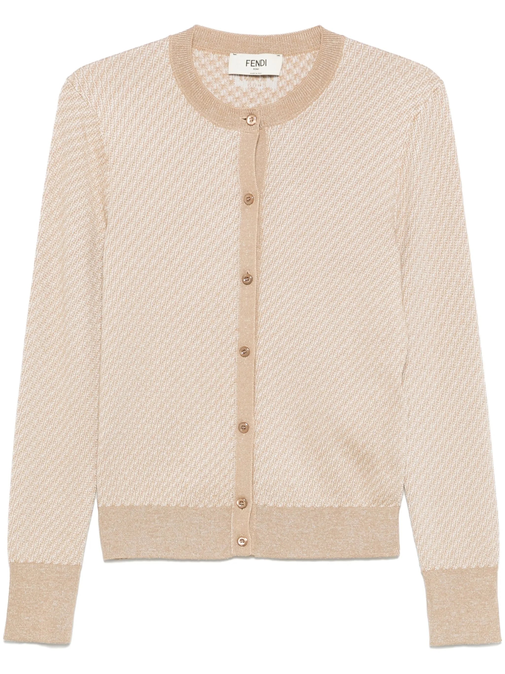 Micro FF Cardigan FENDI Beige | Grifo210