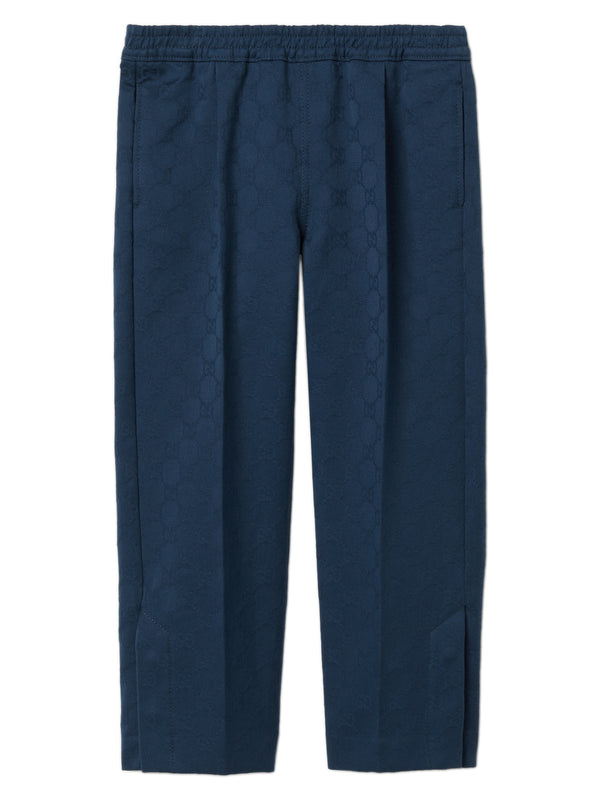 GG cotton trousers with Web detail