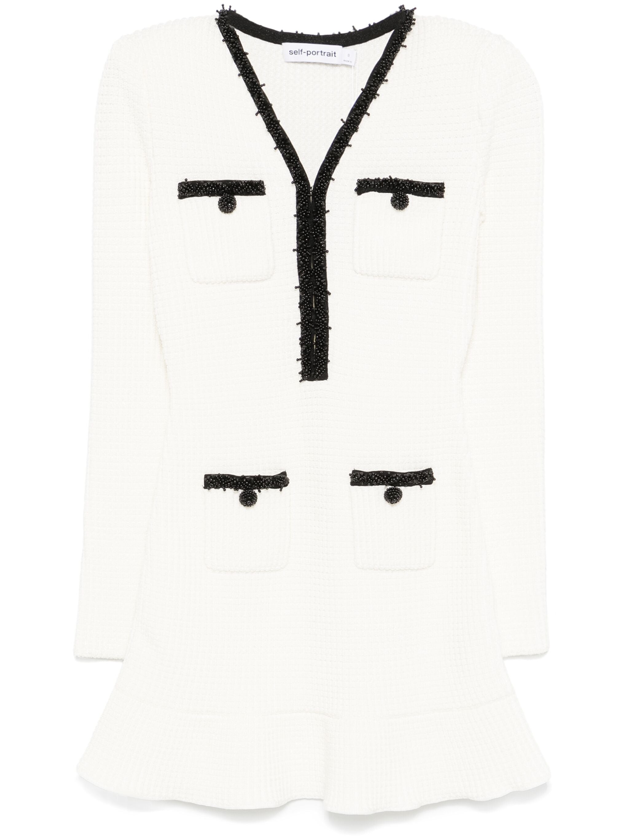 Pearl Trim Mini Dress