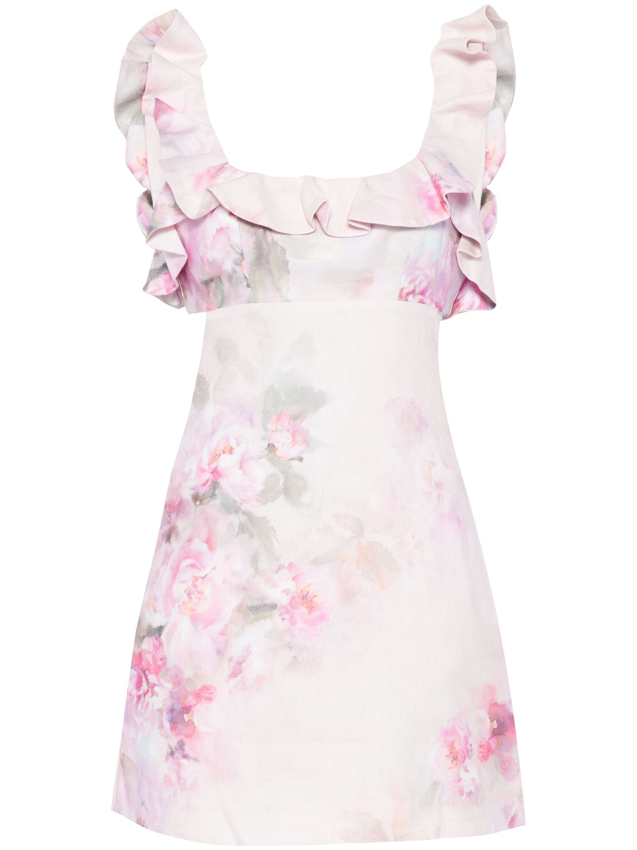 Crush frill mini dress ZIMMERMANN Rosa Crush frill mini dress ZIMMERMANN Rosa