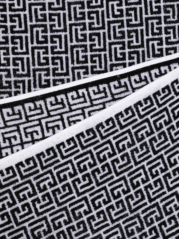 Beach towel with PB labyrinth monogram