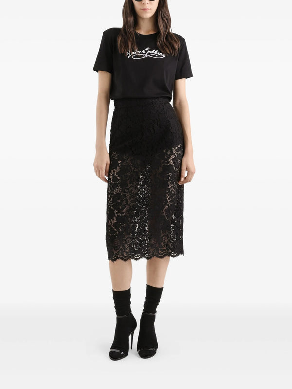 Jersey T-shirt with embroidery