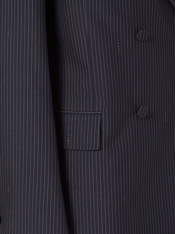 Blazer in lana gessata