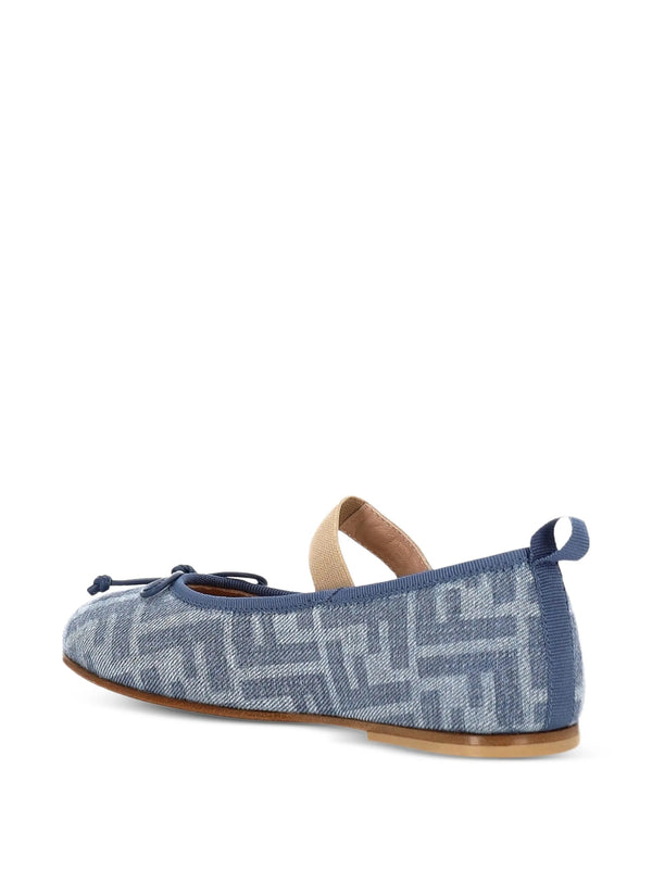FF denim ballerina