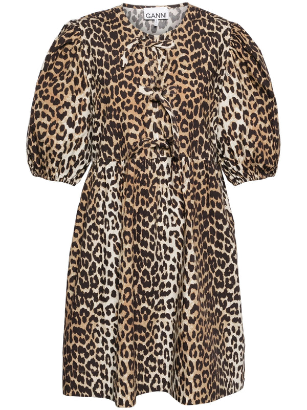 Short leopard dress