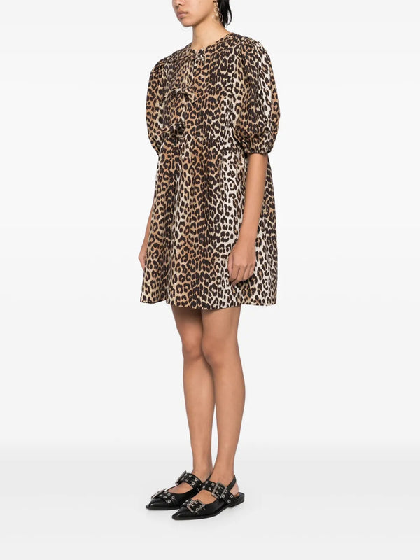 Short leopard dress