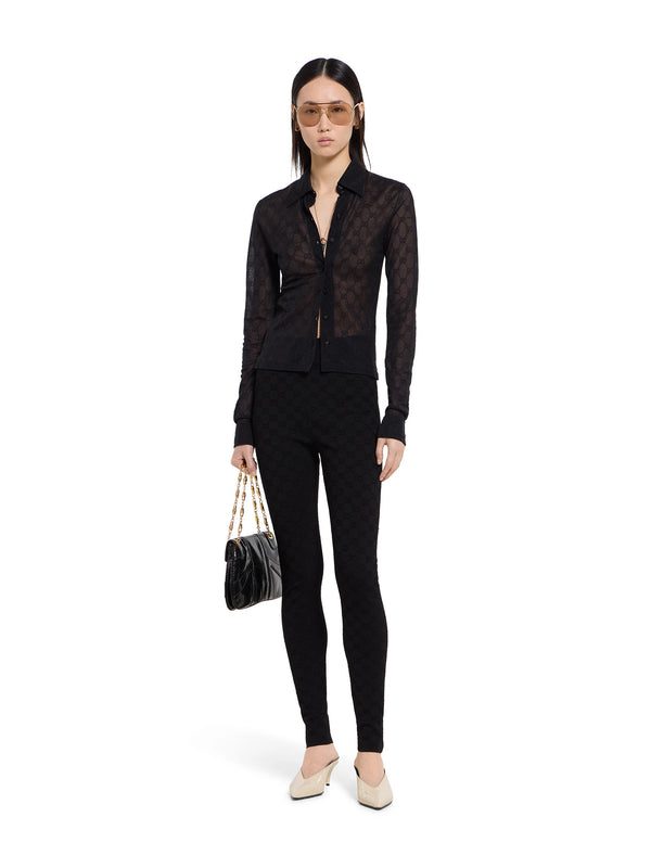 Elastic GG jacquard leggings