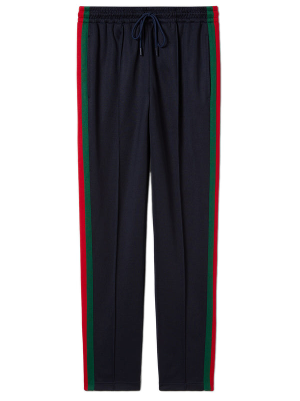 Pantalone sportivo in jersey tecnico con nastro Web