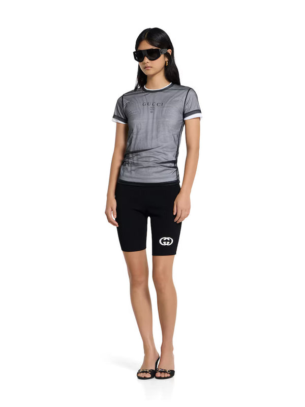 Double layered jersey T-shirt with print