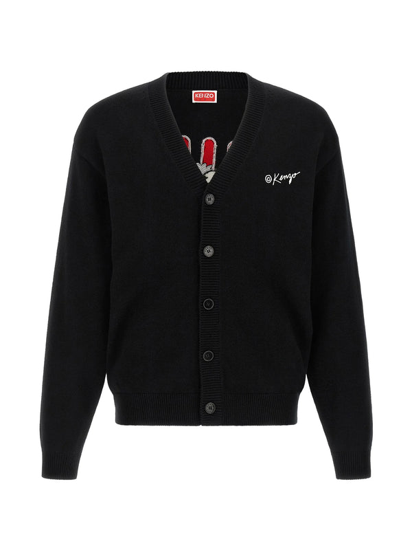 'Kenzo Wild Tiger' cardigan in wool cotton