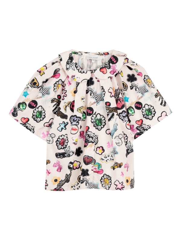 Camicia con stampa all-over