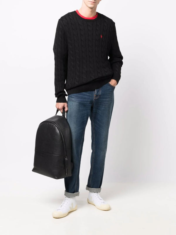 Maglia in cotone a trecce