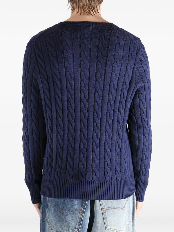 Maglia in cotone a trecce