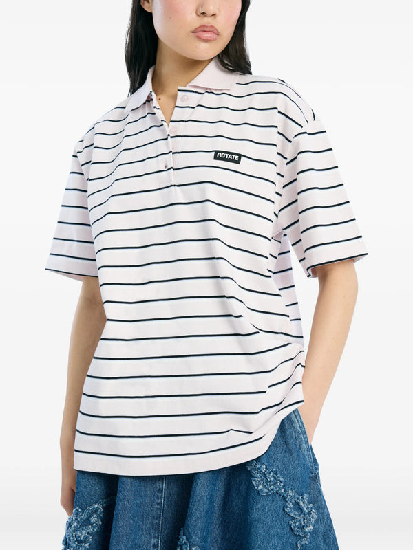 Oversize striped polo shirt