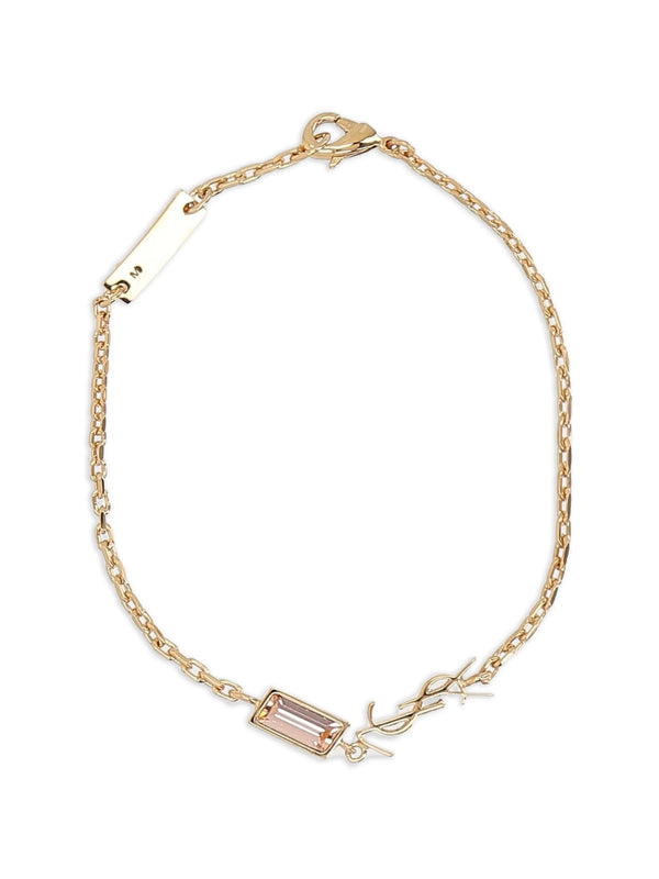 CASSANDRE charm bracelet in metal and rhinestone