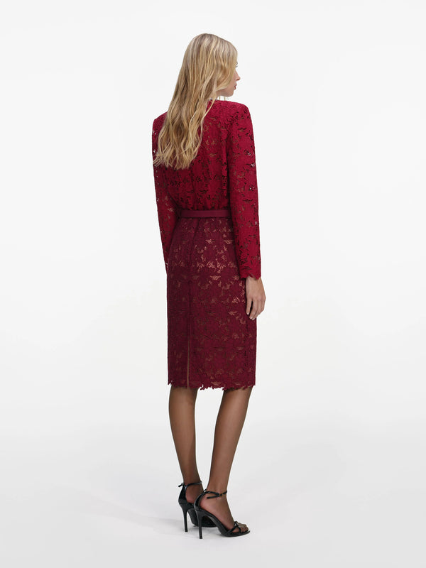 Lace midi skirt