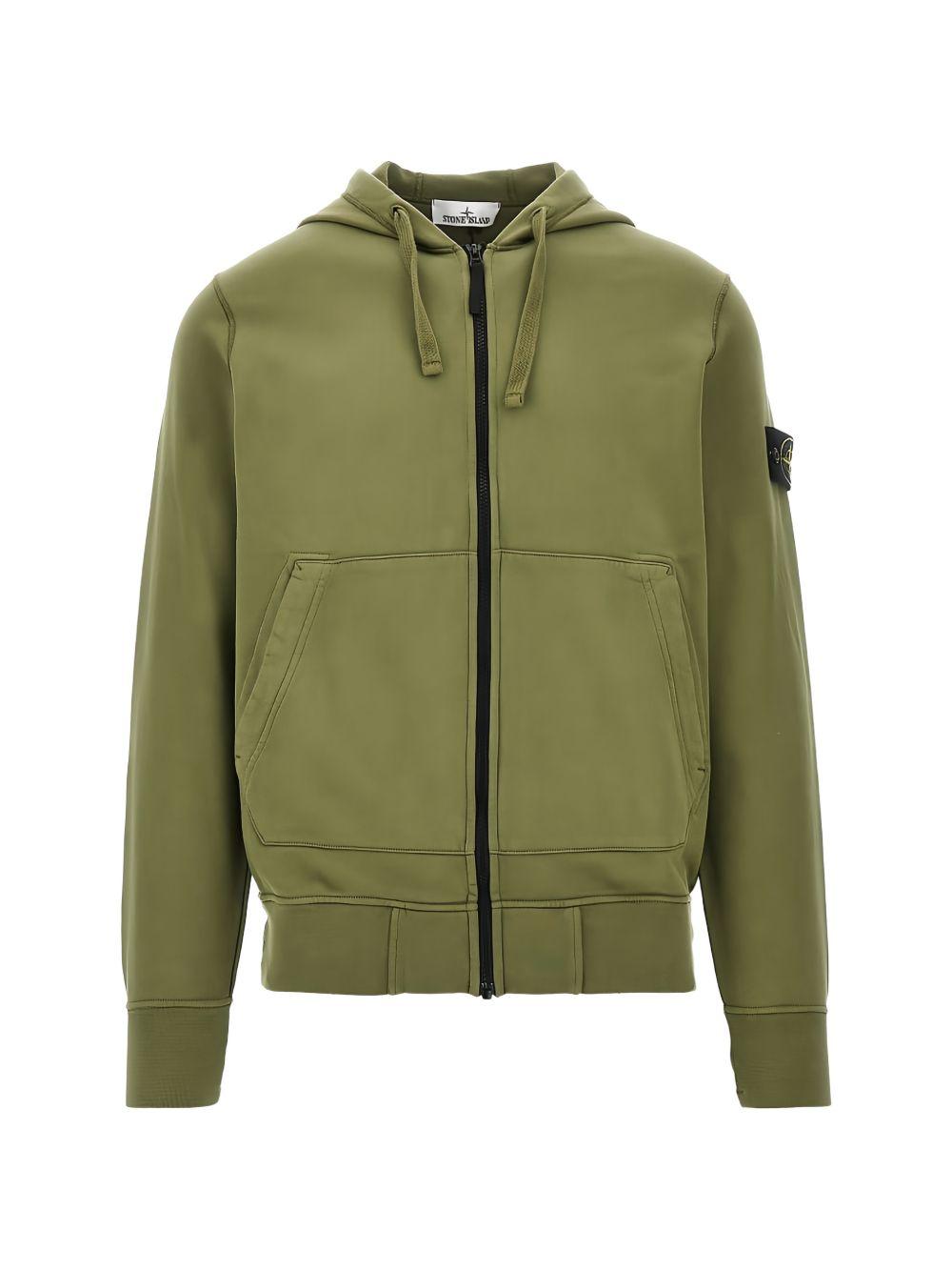 6100061 hooded zip-up sweatshirt STONE ISLAND Verde | Grifo210