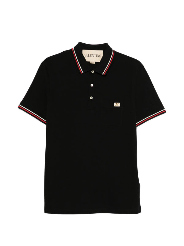 Polo Shirt With Vlogo Patch
