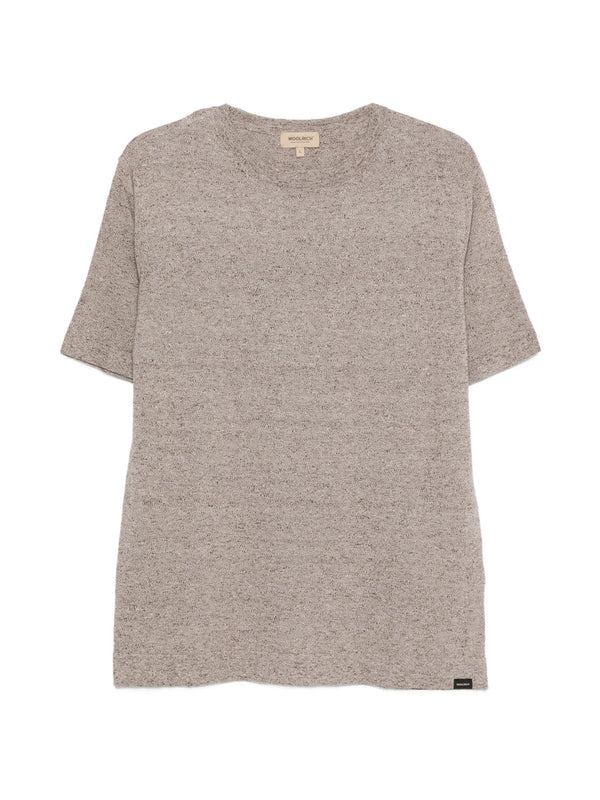 T-shirt in cotone e lino