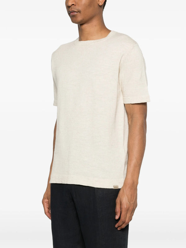 T-shirt in cotone e lino
