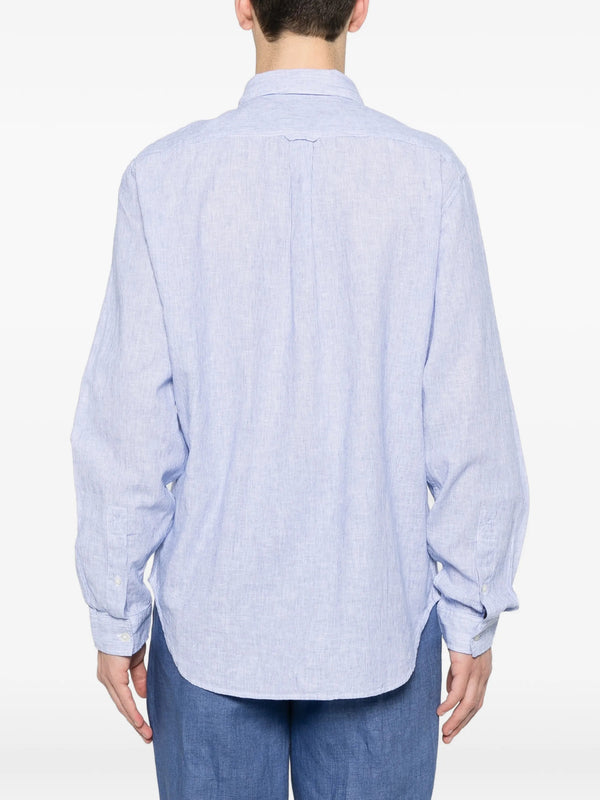 Camicia a righe in lino