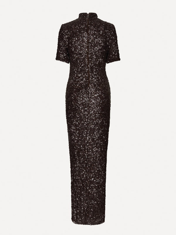Sequins maxi slit dress