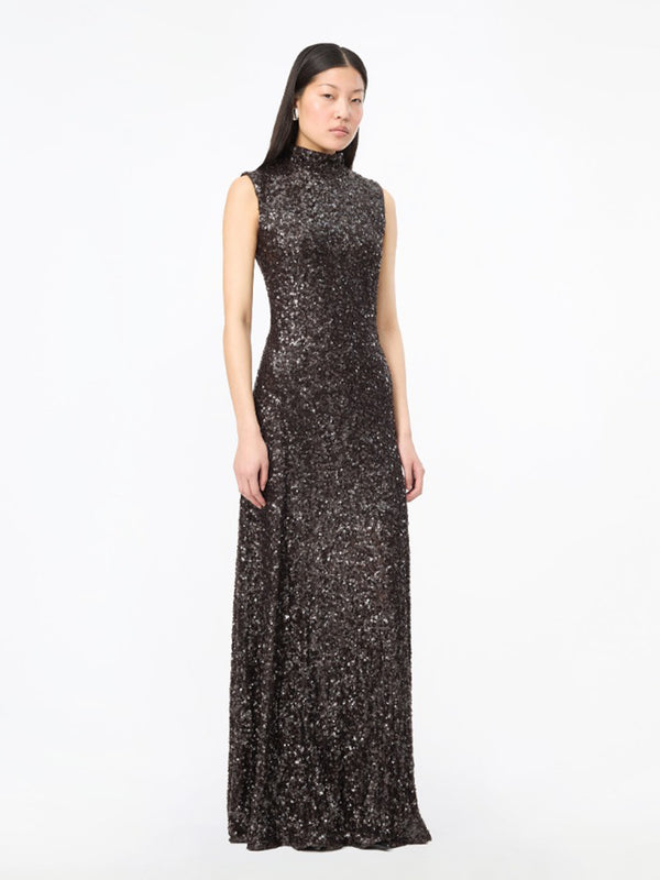 Sequins Flared Maxi Dress