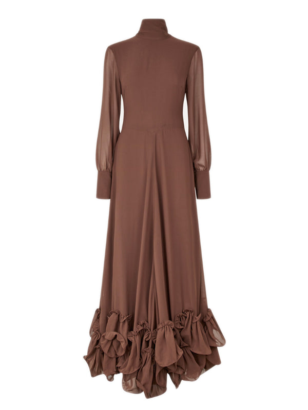 Ls ruffle maxi dress