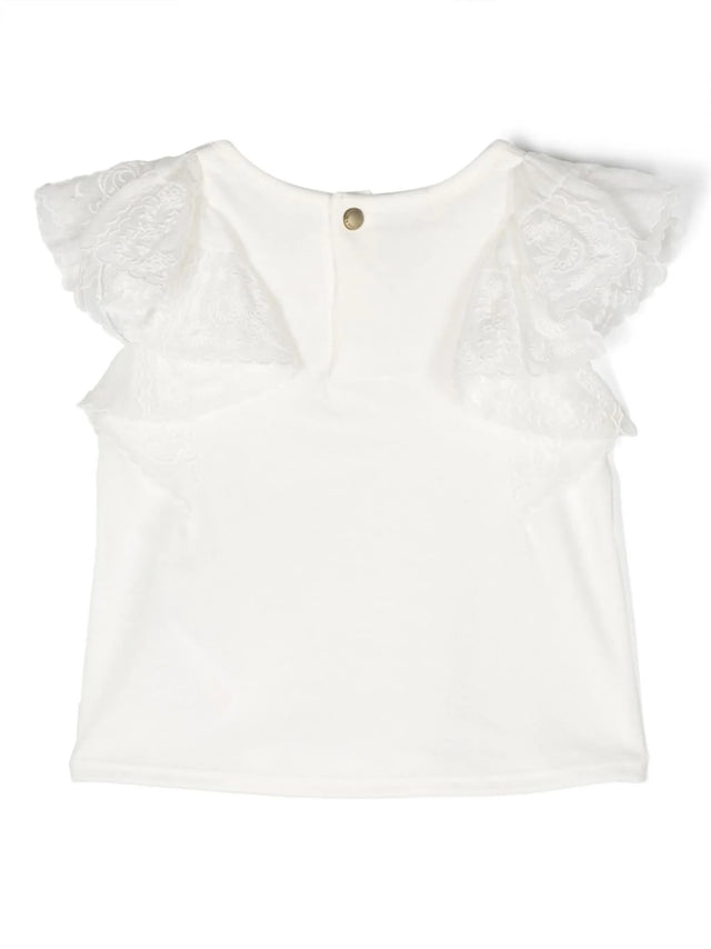 T-shirt con volant