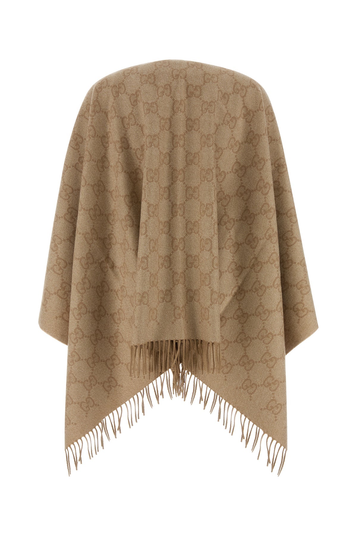 GG cashmere lamé cape