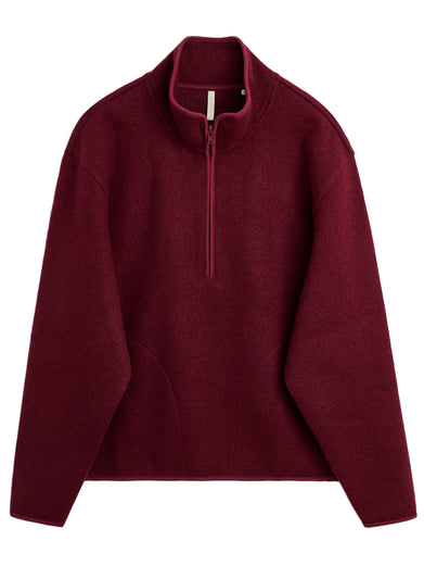 Wool half zip