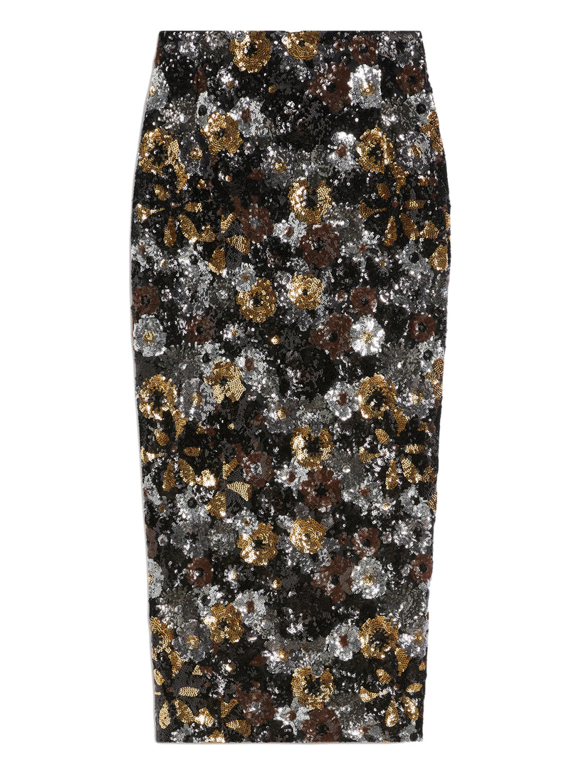 Tulle and sequin pencil skirt