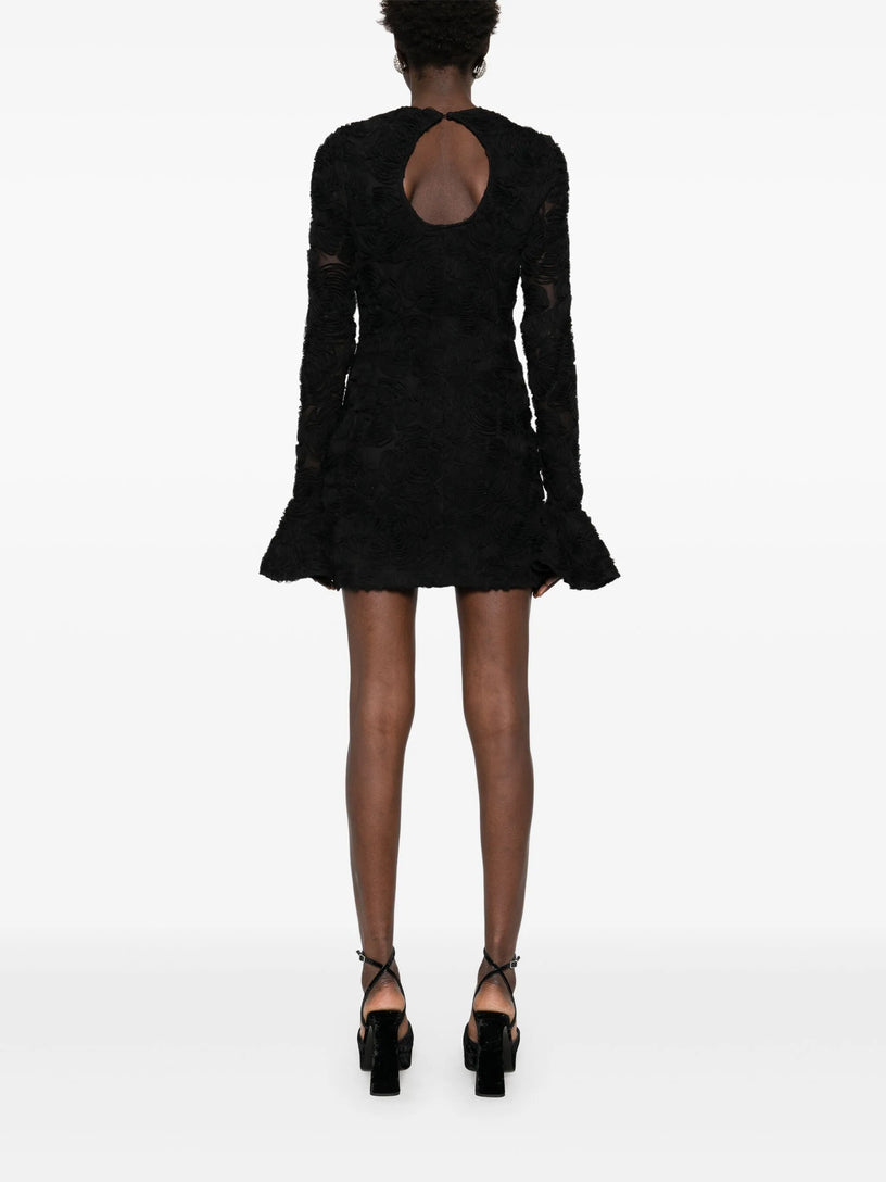 Floral mesh mini dress